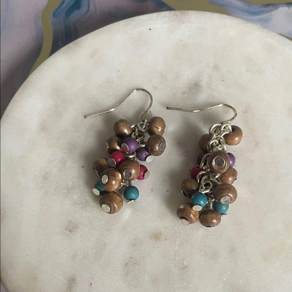 Colorful Beaded Dangle Earrings